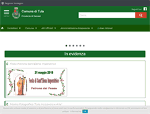 Tablet Screenshot of comune.tula.ss.it